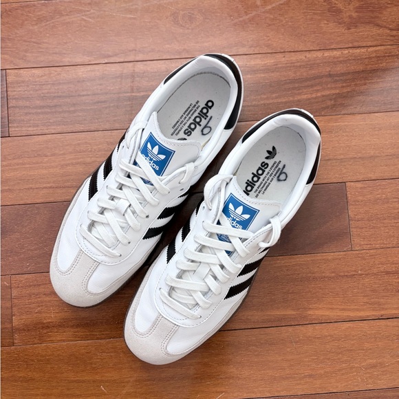 Adidas Samba White and Black Trainers - Picture 4 of 10
